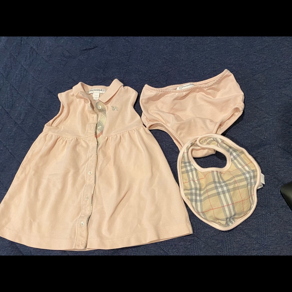 Pink Burberry Dress (9 Months)